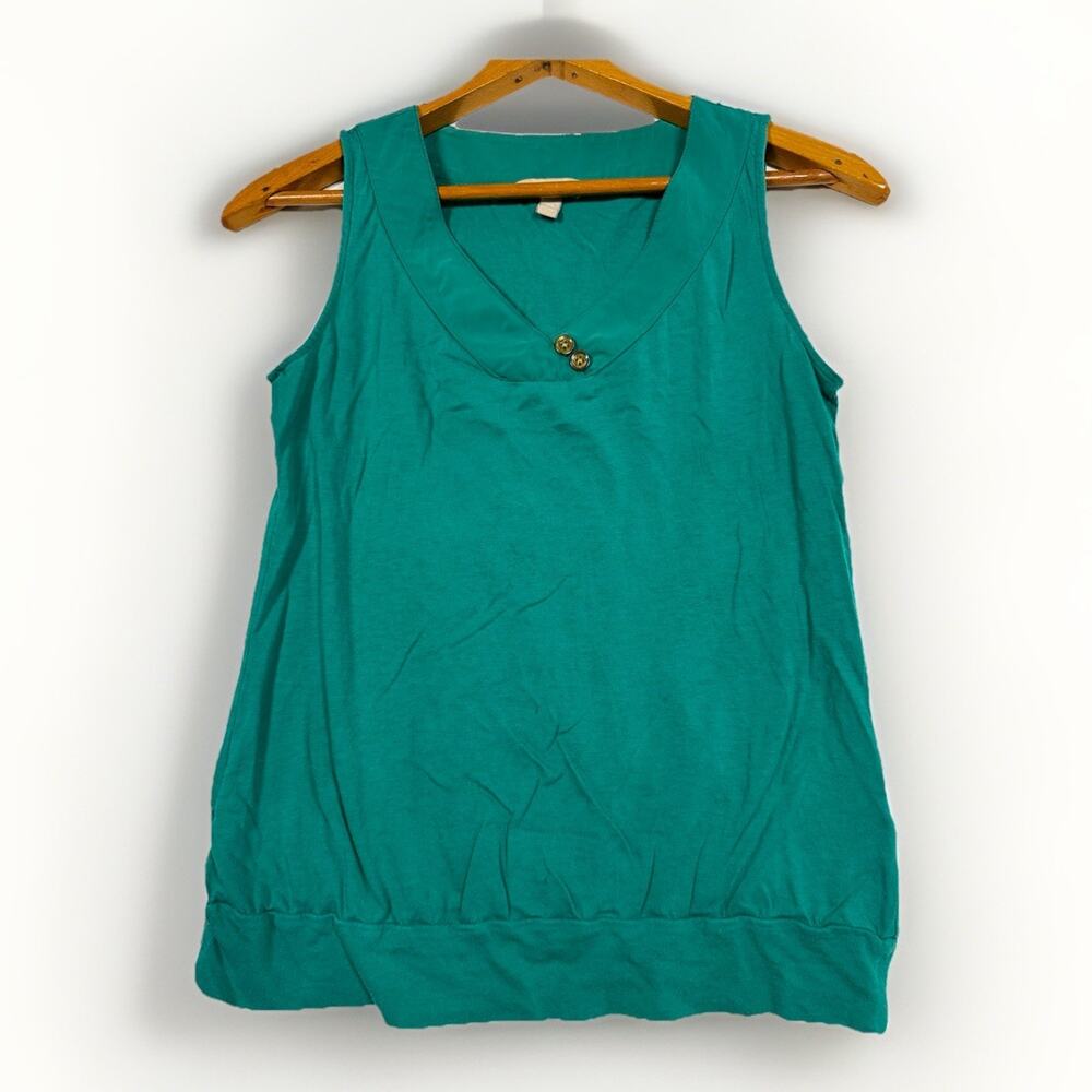 LOT OF 2: Banana Republic Tank Tops XS Teal Purple Modal Cotton Casual